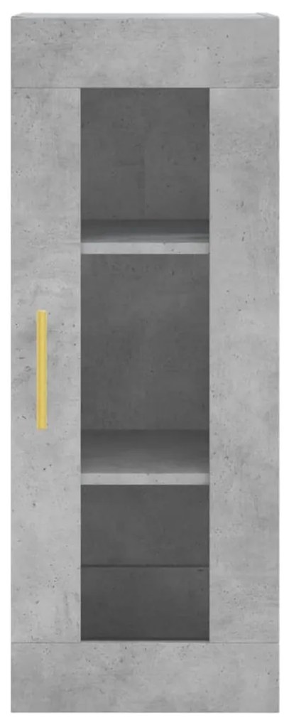vidaXL Ντουλάπι Τοίχου Γκρι Σκυροδέματος 34,5 x 34 x 90 εκ.