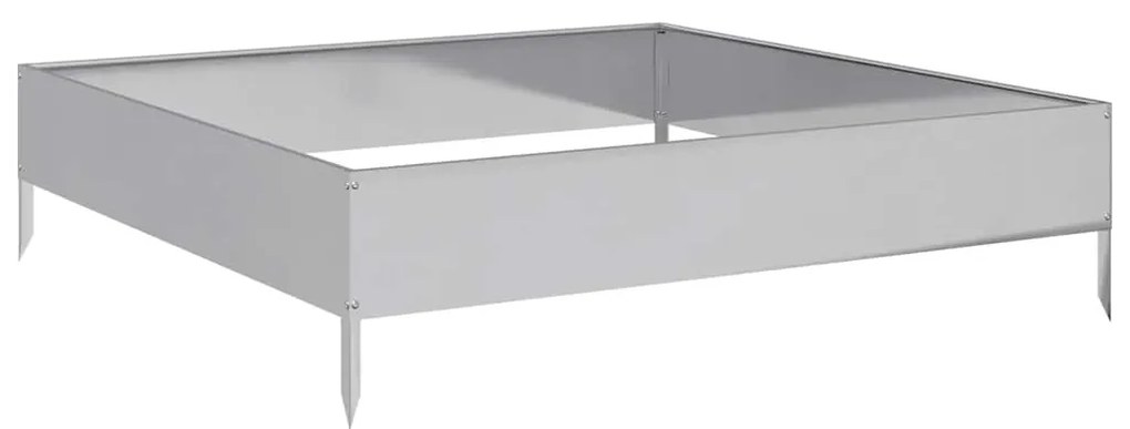 vidaXL Ζαρντινιέρα Υπερυψωμένη 100x100x26 εκ. Γαλβανισμένο Χάλυβα