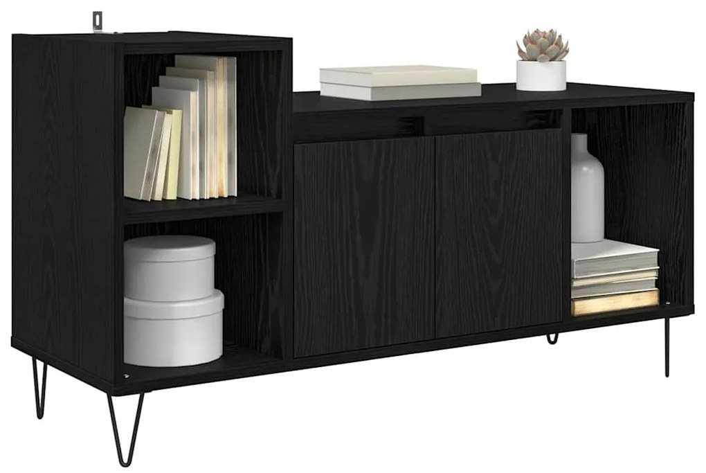 vidaXL Ντουλάπι TV Μαύρη Οξυά 100 x 35 x 55 εκ Επεξεργασμένο ξύλο