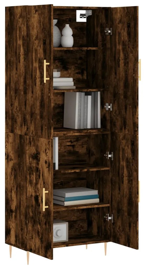 vidaXL Ντουλάπι Καπνιστή Δρυς 69,5x34x180 εκ. από Επεξεργασμένο Ξύλο