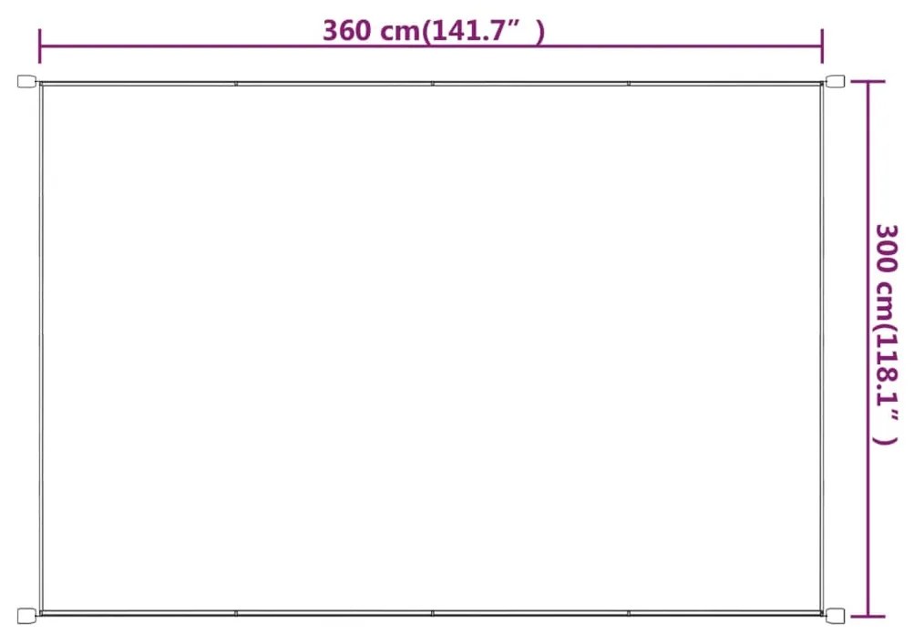 vidaXL Τέντα Κάθετη Taupe 300 x 360 εκ. από Ύφασμα Oxford