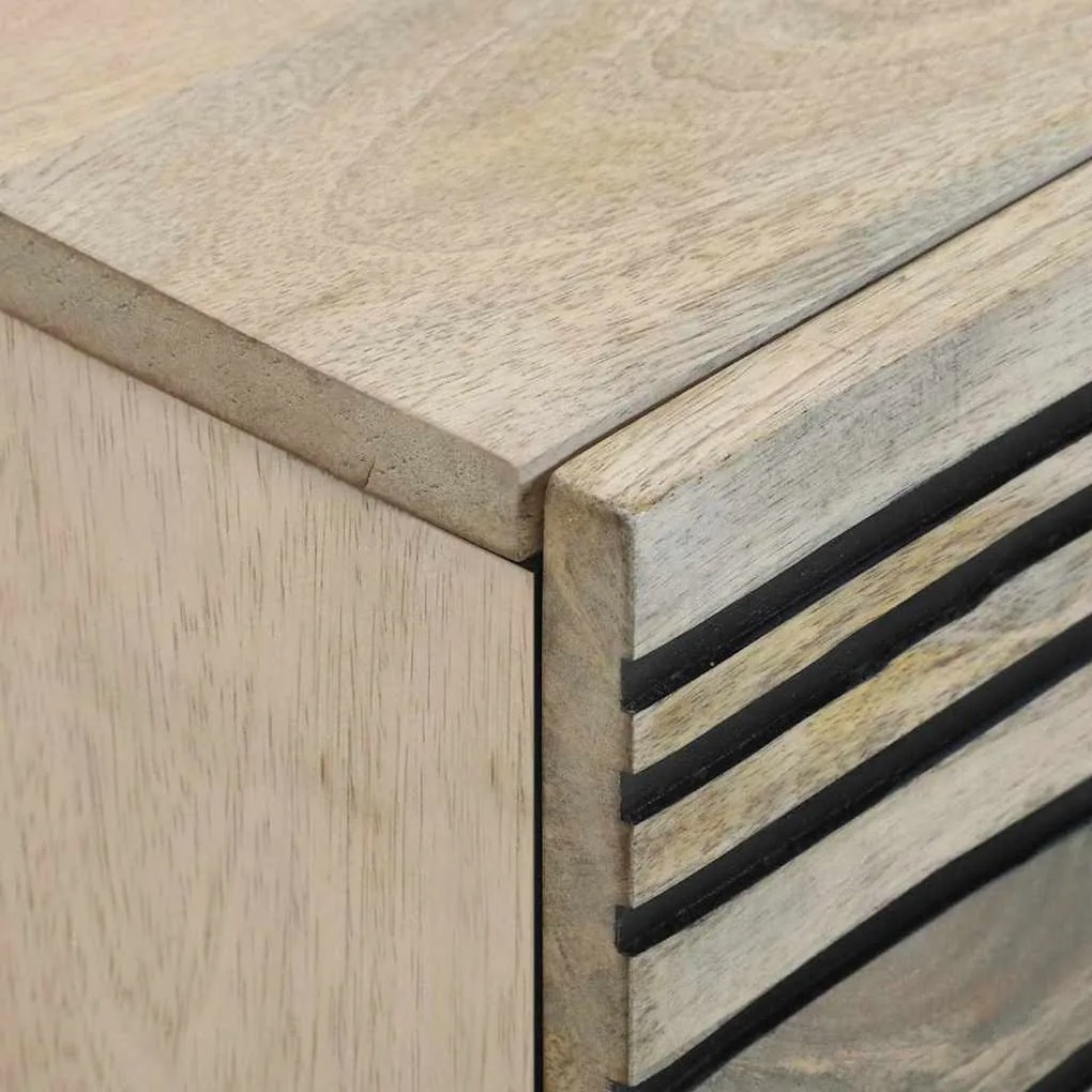 vidaXL Κομοδίνο με συρτάρι 2 pcs Λευκό και Μαύρο 40 x 33 x 46 εκ.