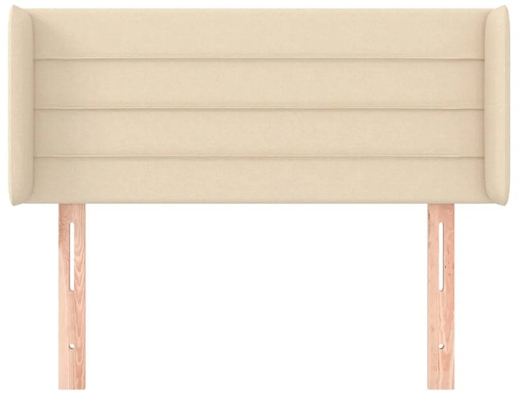 vidaXL Κεφαλάρι με Πτερύγια Κρεμ 83x16x78/88 εκ. Υφασμάτινο