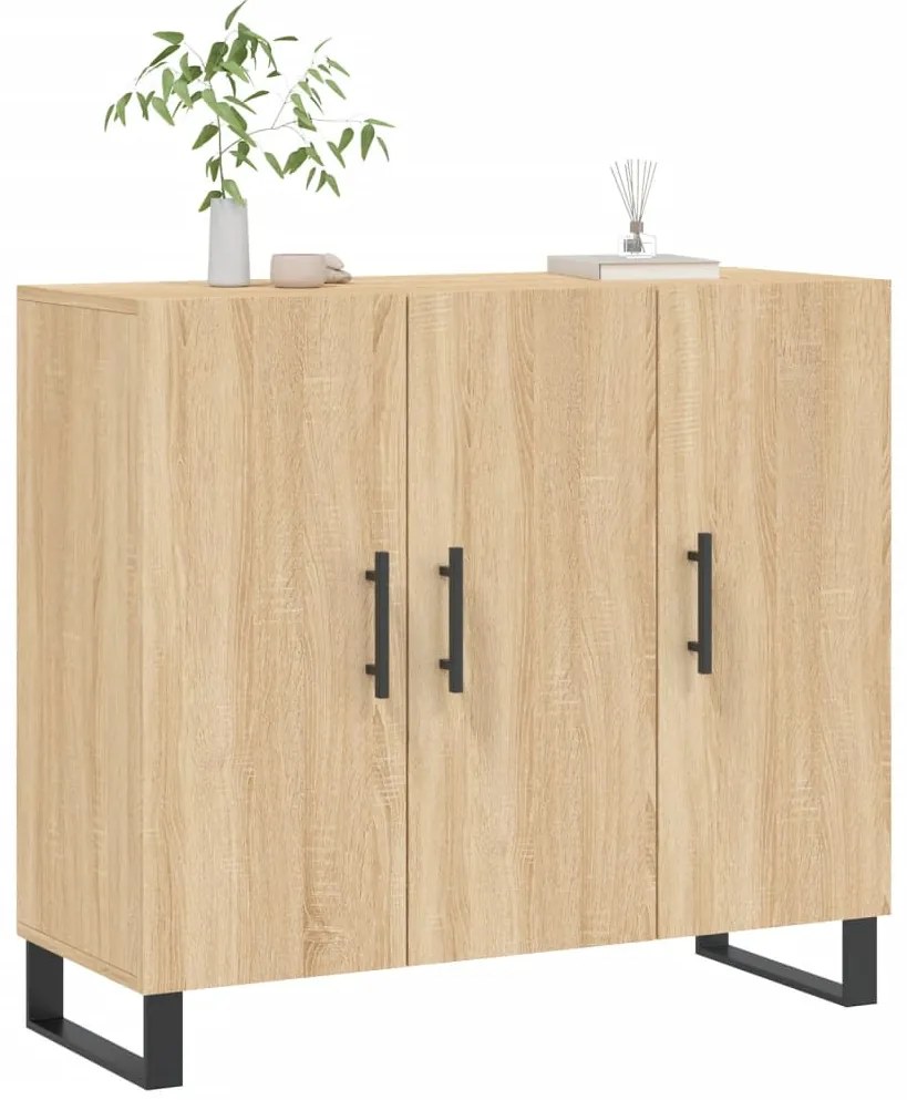 vidaXL Ντουλάπι Sonoma δρυς 90x34x80 εκ. Επεξεργασμένο Ξύλο