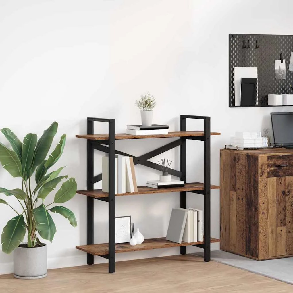 Ράφι Βιβλίων Παλιό Ξύλο 100 x 33,5 x 102 εκ Επεξεργασμένο ξύλο