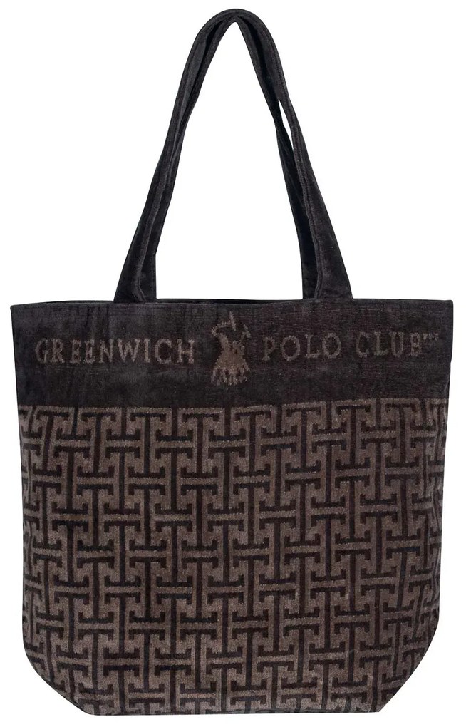 Τσάντα Θαλάσσης Βαμβακερή 55x40εκ. Essential 4004 Καφέ Greenwich Polo Club