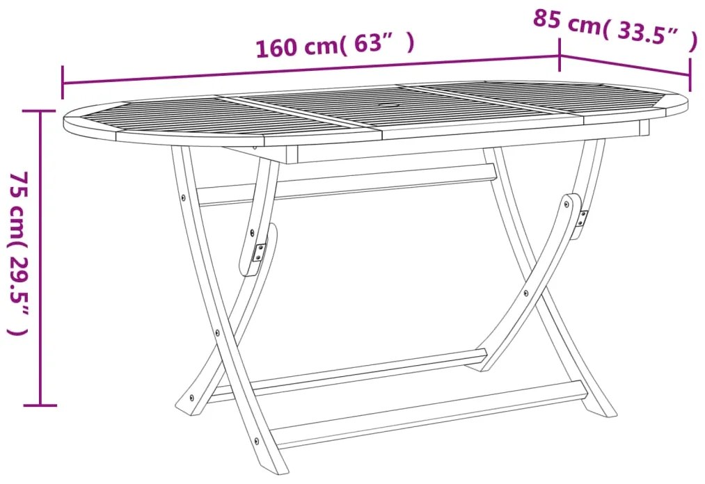 ΤΡΑΠΕΖΙ ΚΗΠΟΥ ΠΤΥΣΣΟΜΕΝΟ 160X85X75 ΕΚ. ΜΑΣΙΦ ΞΥΛΟ ΑΚΑΚΙΑΣ 365746