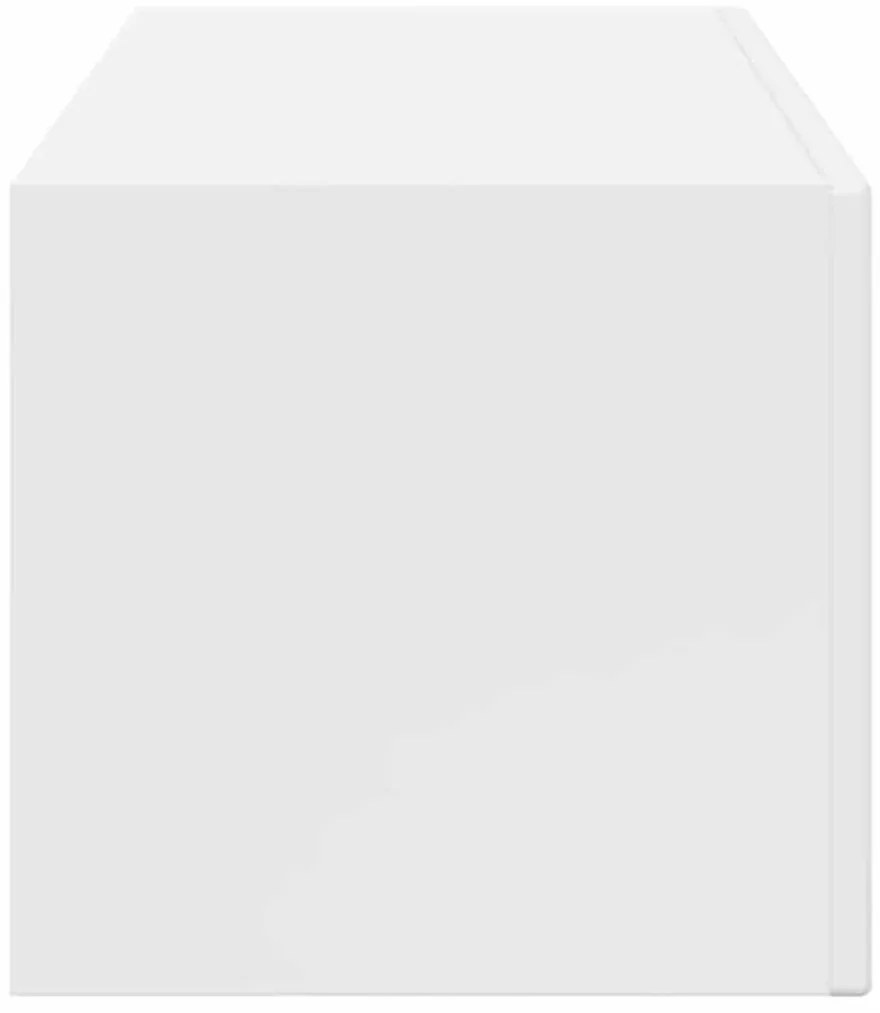 vidaXL Ντουλάπι Τηλεόρασης Τοίχου Λαμπερό Λευκό 60 x 31 x 29.5 εκ