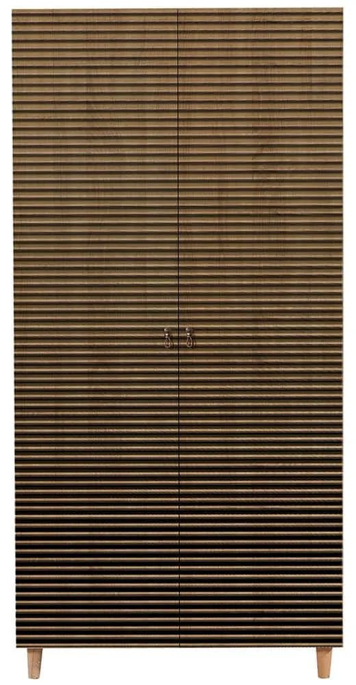 Ντουλάπα Δίφυλλη Stil 869VEL4233 90x52x192cm Oak-Black Δίφυλλη