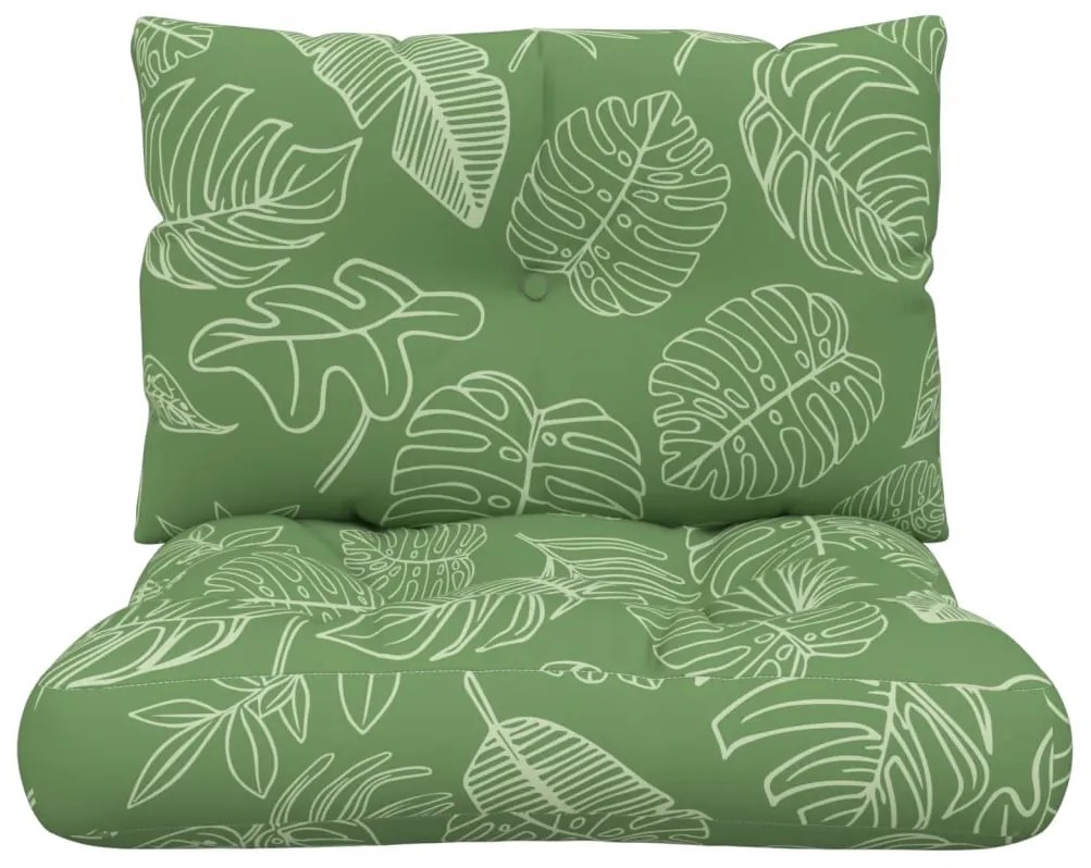 vidaXL Μαξιλάρια Παλέτας 2 τεμ. Σχέδιο Φύλλων από Ύφασμα Oxford