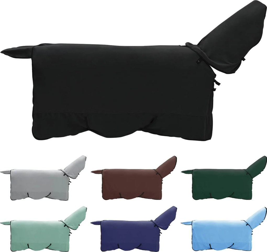 vidaXL Σαμάρι Ίππου Μαύρο Πολυεστέρας