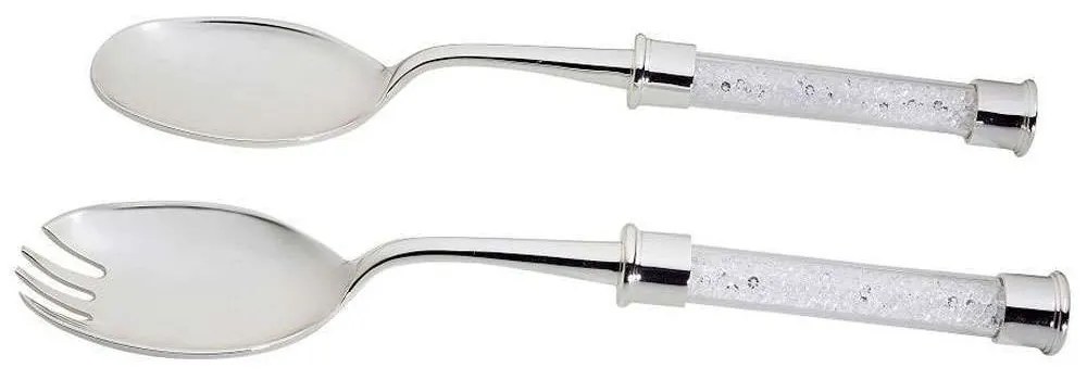 Κουτάλες Σερβιρίσματος (Σετ 2Τμχ) PET108 27cm Clear-Silver Espiel Stainless Steel