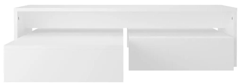 Τραπεζάκι Σαλονιού Ζιγκόν Λευκό 100x100x26,5 εκ. Μοριοσανίδα - Λευκό