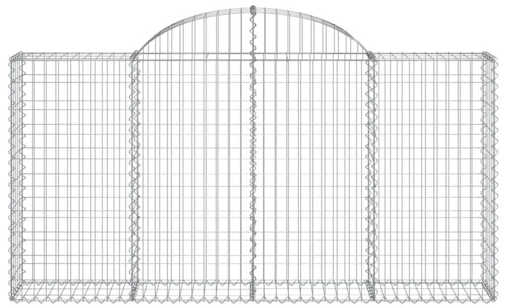 vidaXL Συρματοκιβώτια Τοξωτά 25 τεμ. 200x30x100/120 εκ. Γαλβαν. Ατσάλι
