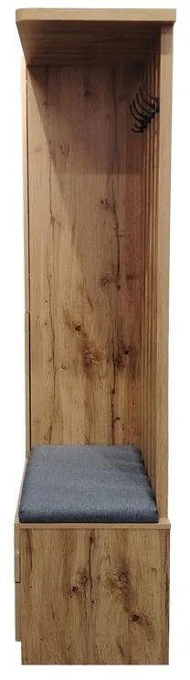 Έπιπλο εισόδου Zomie σε oak απόχρωση 131x41.5x180.4εκ 131x41.5x180.4 εκ.