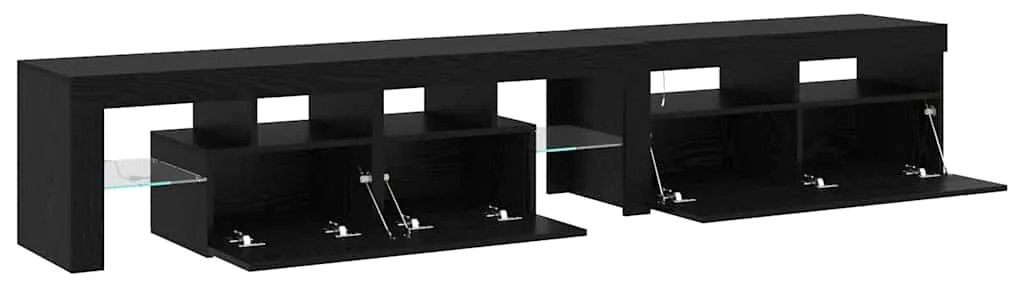 vidaXL Ντουλάπες Τηλεόρασης 2 pcs Μαύρη δρυς 290 x 36.5 x 40 εκ.