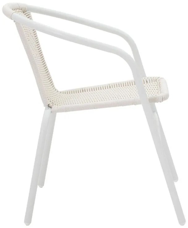 Τραπεζαρία Valor-Obbi I σετ 5τεμ μέταλλο-pe λευκό