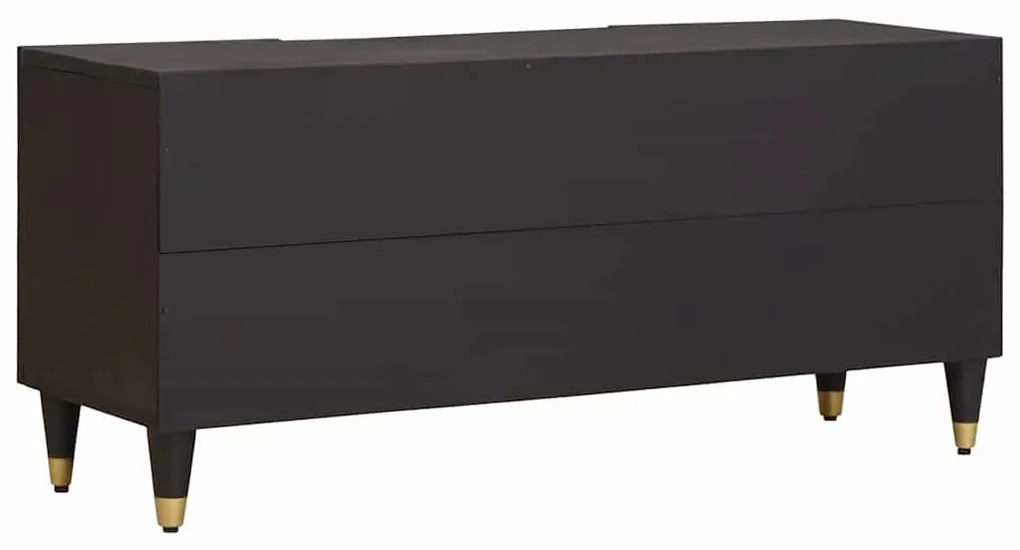 vidaXL Ντουλάπι TV με ράφι Μαύρο 105 x 33 x 46 εκ. Στερεό ξύλο μάνγκο
