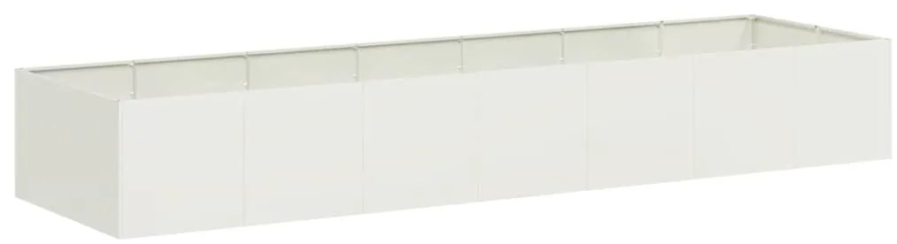 vidaXL Ζαρντινιέρα Λευκή 280x80x40 εκ. από Χάλυβα