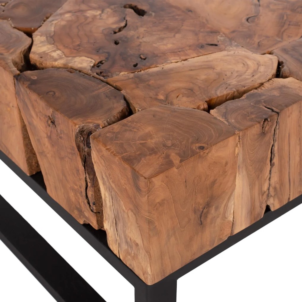 Τραπεζάκι σαλονιού PIEN C9354 απο Μασίφ Ξύλο TEAK σε Φυσικό 80x80x48Yεκ. 80x80x48 εκ.