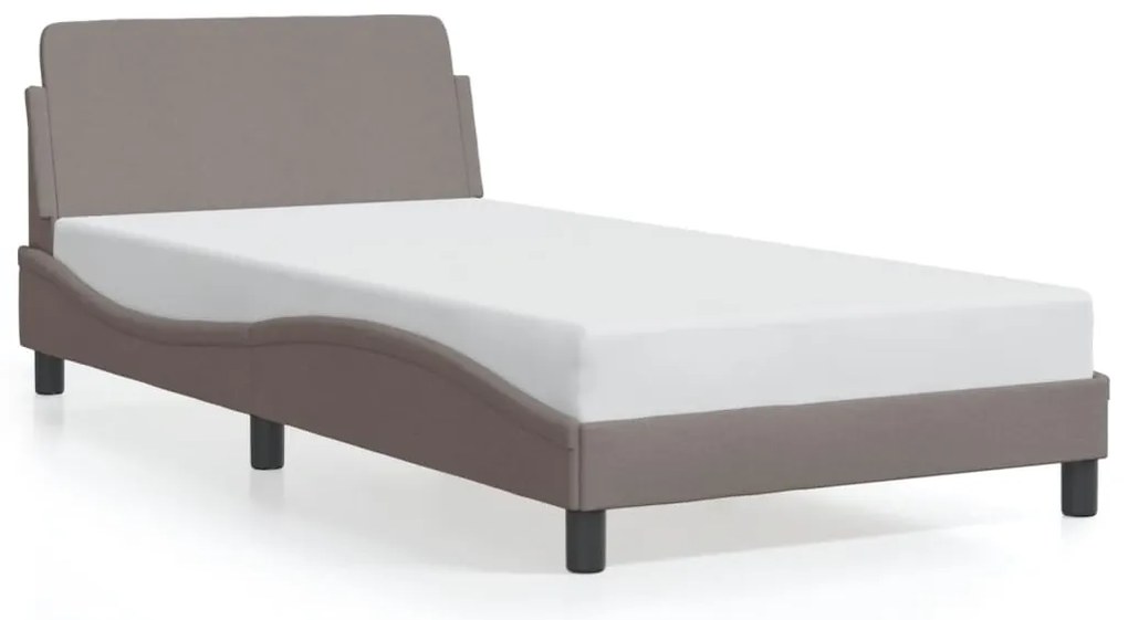 vidaXL Σκελετός Κρεβατιού Χωρίς Στρώμα Taupe 100 x 200 εκ. Υφασμάτινο