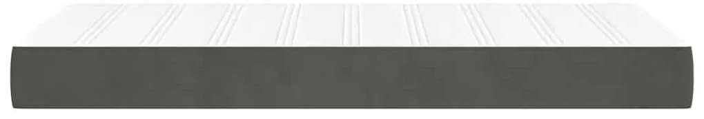 vidaXL Στρώμα με Pocket Springs Σκούρο Γκρι 100x220x20 εκ. Βελούδινο