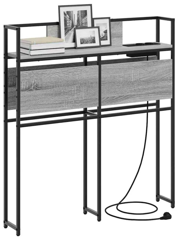vidaXL Κεφαλάρι Αποθήκης Γκρι sonoma 75 cm Επεξεργασμένο ξύλο