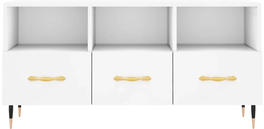 vidaXL Έπιπλο Τηλεόρασης Λευκό 102 x 36 x 50 εκ. από Επεξεργ. Ξύλο