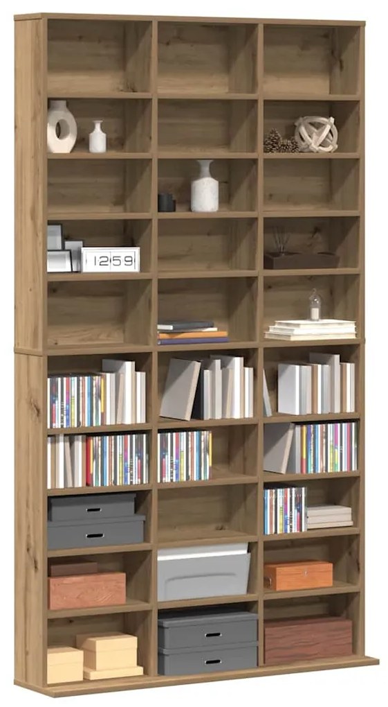 vidaXL Ντουλάπι CD artisan δρυς 101 x 23 x 177.5 εκ Επεξεργασμένο ξύλο