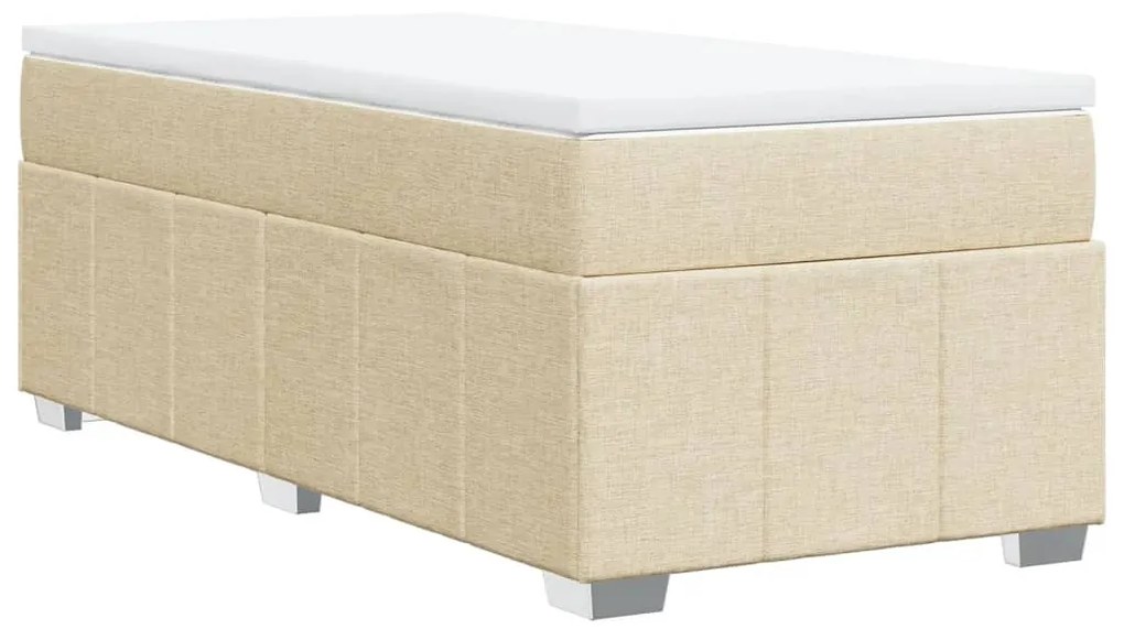 ΚΡΕΒΑΤΙ BOXSPRING ΜΕ ΣΤΡΩΜΑ ΚΡΕΜ 90X200 ΕΚ.ΥΦΑΣΜΑΤΙΝΟ 3285447