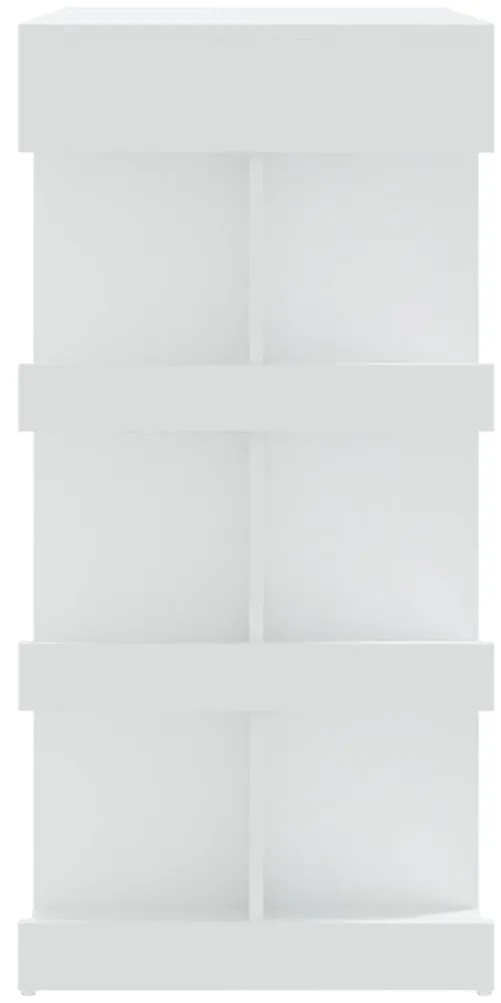 vidaXL Τραπέζι Μπαρ με Ράφια Λευκό 100x50x101,5 εκ. από Επεξ. Ξύλο