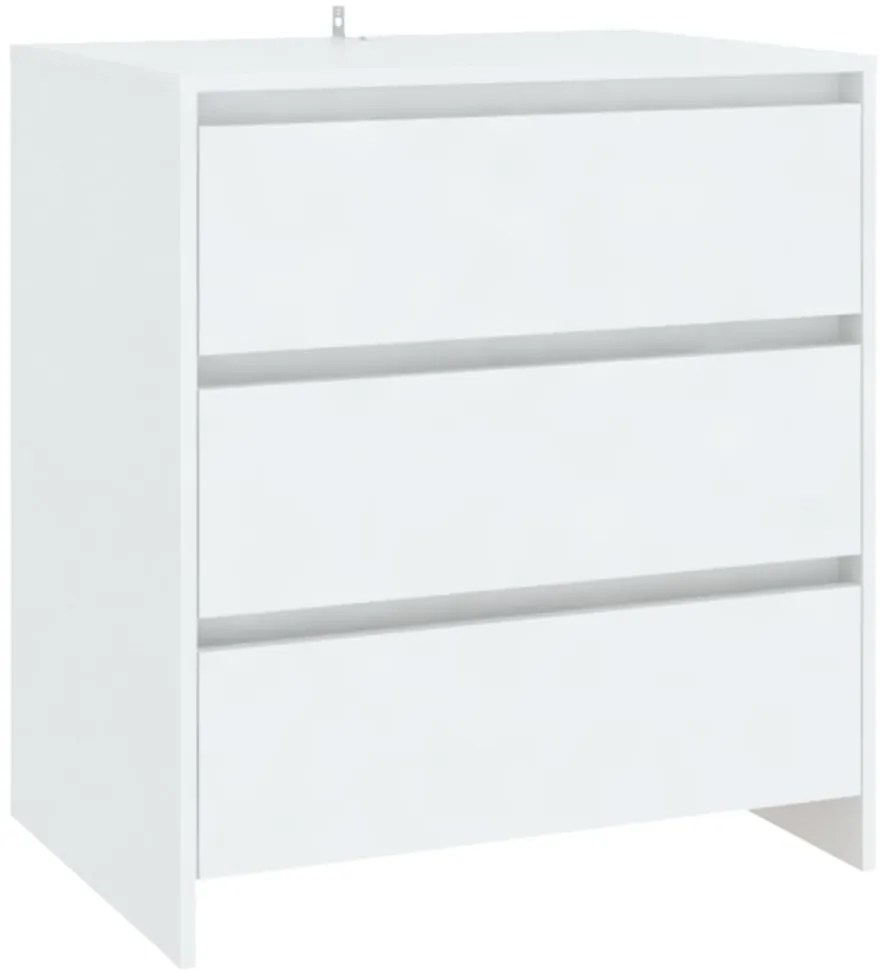 vidaXL Μπουφές 3 τεμαχίων Λευκό Επεξεργασμένο Ξύλο