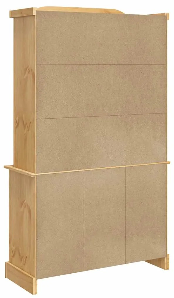 vidaXL Βιτρίνα Corona Καφέ 112x43x196εκ. Μασίφ Ξύλο Μεξικάνικου Πεύκου