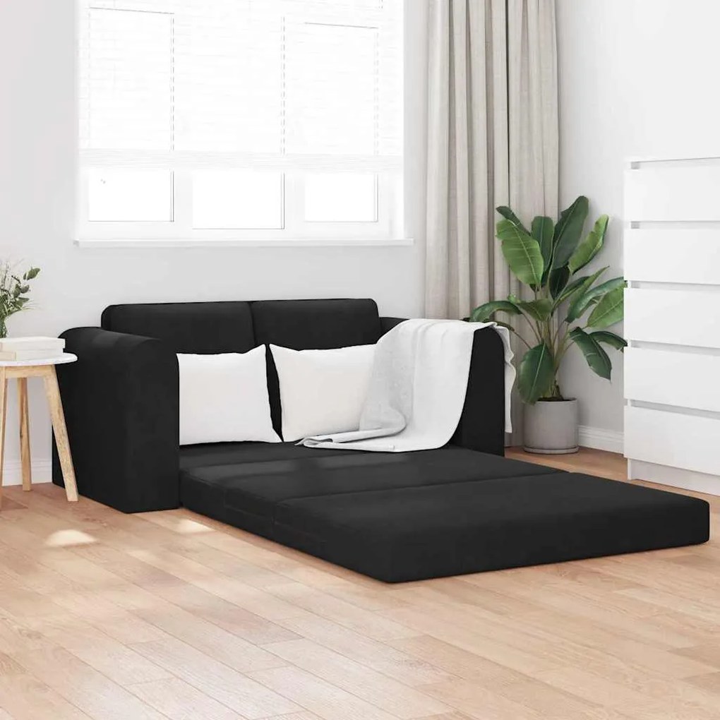 vidaXL Καναπές Κρεβάτι 2 σε 1 Μαύρος 148x71x83 εκ. Βελούδο