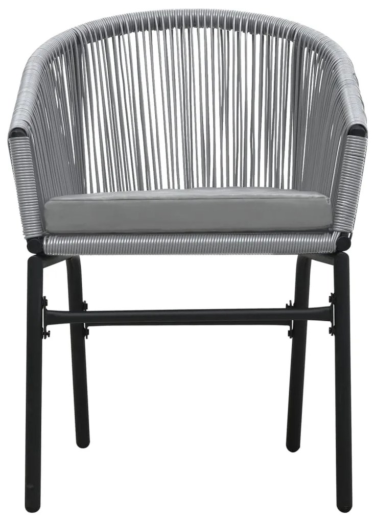 vidaXL Σετ Τραπεζαρίας Κήπου 9 Τεμαχίων Γκρι