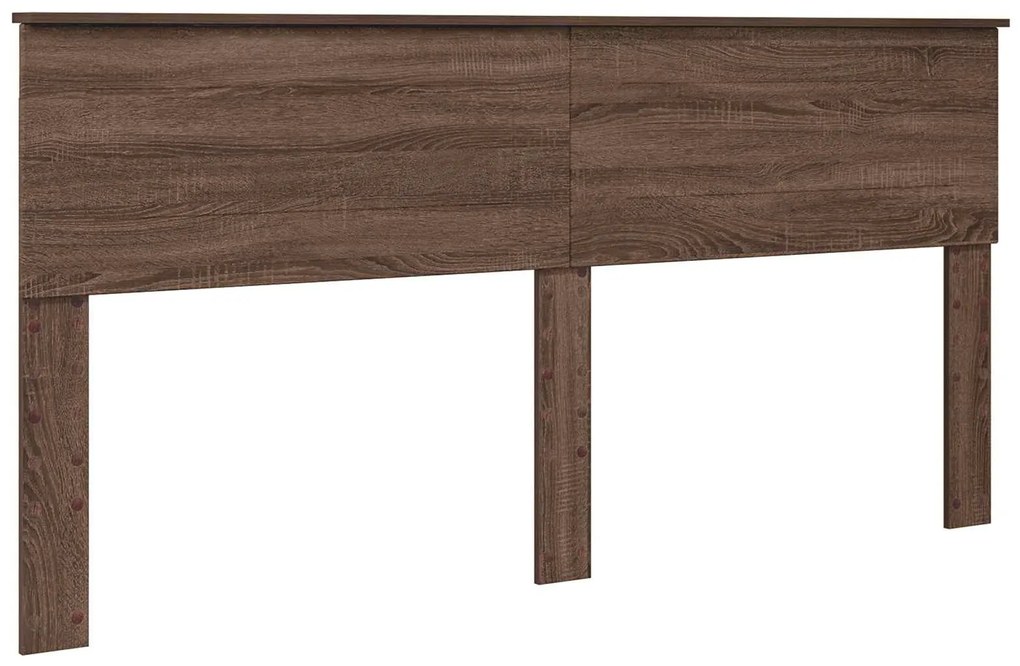 vidaXL Σκελετός Κρεβατιού Καφέ δρυς 200 x 200 cm Επεξεργασμένο ξύλο