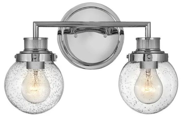 Απλίκα Φωτιστικό Μπάνιου 2xE27 IP44 Poppy Quintiesse Elstead Lighting QN-POPPY2-PC-BATH Χρώμιο
