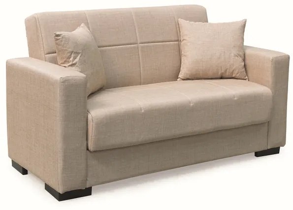 ROVER LIGHT BROWN ΥΦΑΣΜΑ 2ΘΕΣΙΟΣ ΚΑΝΑΠΕΣ/ΚΡΕΒΑΤΙ ΜΕ ΑΠΟΘ.ΧΩΡΟ 150Χ80εκ.