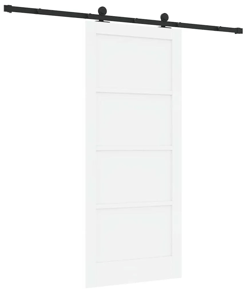 vidaXL Συρόμενη Πόρτα ORKDAL Λευκό και μαύρο 86 x 198.5 cm