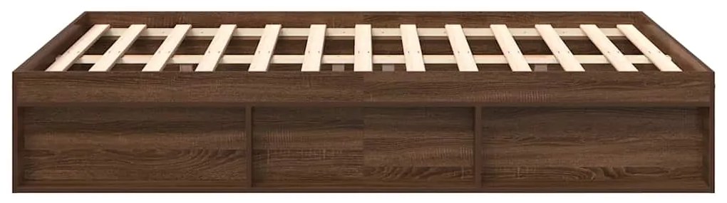 vidaXL Πλαίσιο Κρεβατιού Καφέ Δρυς 150 x 200 εκ. King Size