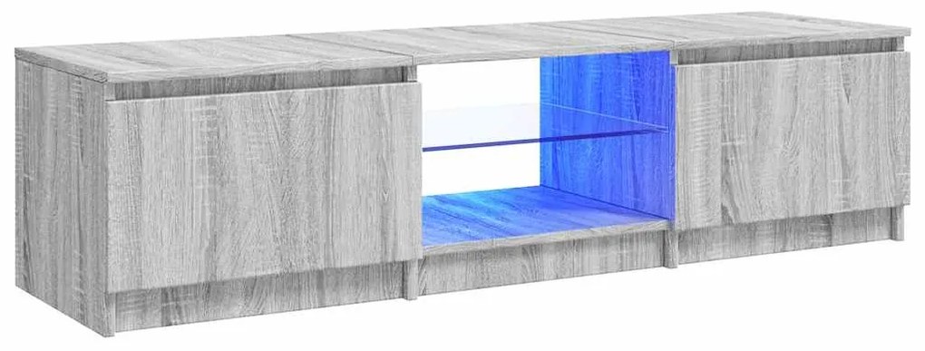 vidaXL Έπιπλο Τηλεόρασης με LED Γκρι Sonoma 140 x 40 x 35,5 εκ.