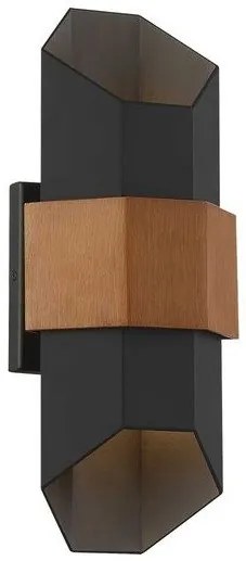 Απλίκα Φωτιστικό Τοίχου 2xLED 5,5W Μαύρο ΙΡ44 Up-Down 39cm Chasm QZ-CHASM-M-BKW Elstead Lighting-QZ-CHASM-M-BKW-Μαύρο QZ-CHASM-M-BKW