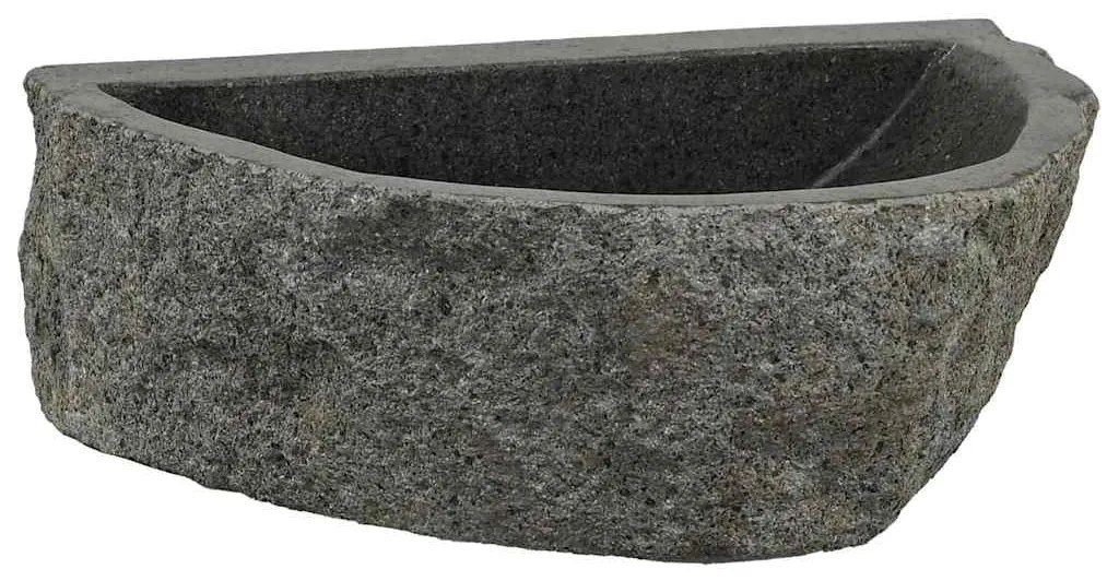 vidaXL Κρεμαστή Λεκάνη Γκρι (30-37) x (25-30) x 12 εκ. Πέτρα Ποταμού