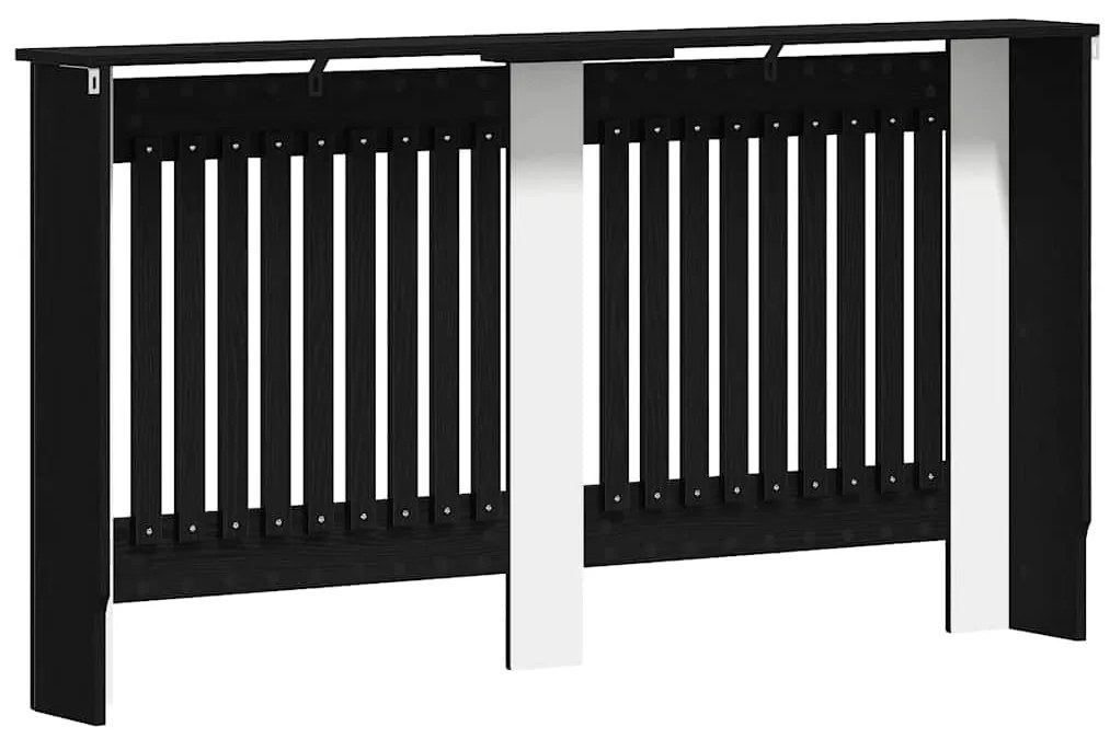vidaXL Καπάκι Καλοριφέρ Μαύρη Οξυά 152 x 19 x 81,5 cm