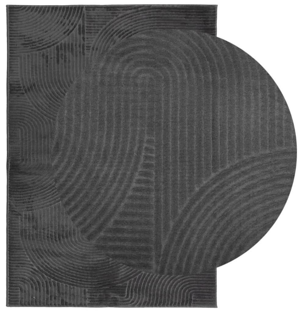 Χαλί IZA με Κοντό Πέλος Σκανδιναβική Όψη Ανθρακί 160x230 εκ. - Ανθρακί