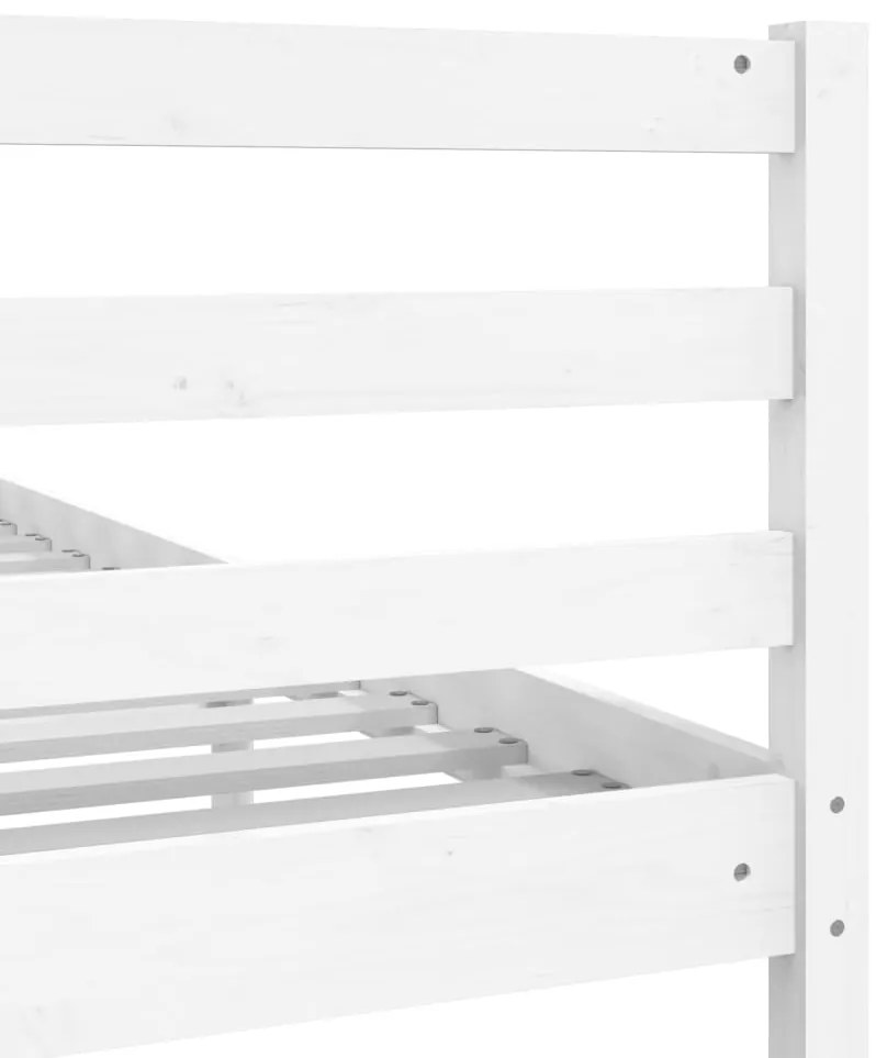 vidaXL Πλαίσιο Κρεβατιού Λευκό 140 x 190 εκ. από Μασίφ Ξύλο