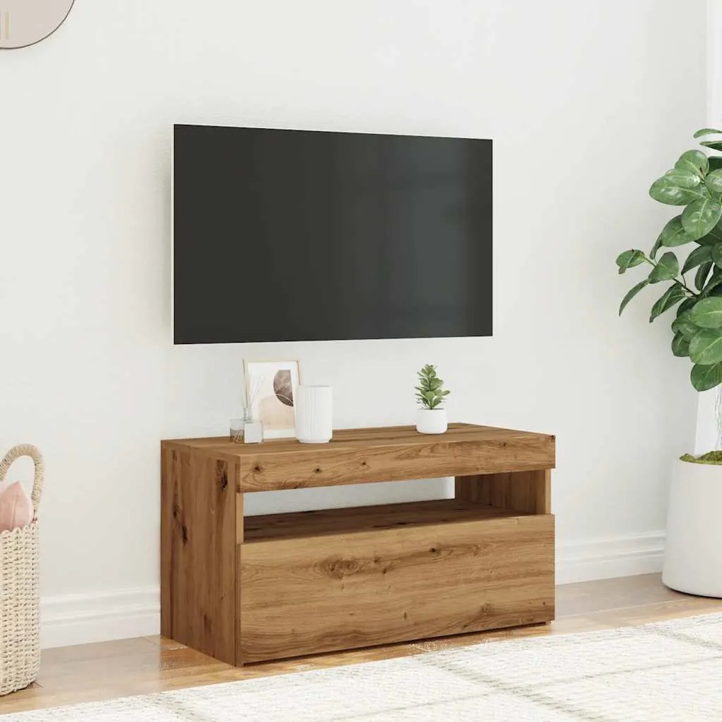 ΝΤΟΥΛΑΠΙ ΤΗΛΕΟΡΑΣΗΣ  ΜΕ ΦΩΤΑ LED ARTISAN OAK ΚΑΤΑΣΚΕΥΑΣΜΕΝΟ ΞΥΛΟ 856317