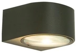 Απλίκα Φωτιστικό Τοίχου 2xLED 5W IP54 3000K Σκούρο Γκρι E316 Zambelis-E316-Ανθρακί E316
