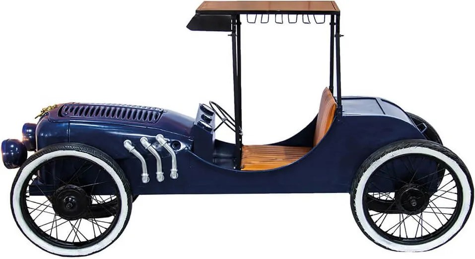 EXTREME INTERIOR DESIGN METAL OLDTIMER WITH WINE RACK 68816