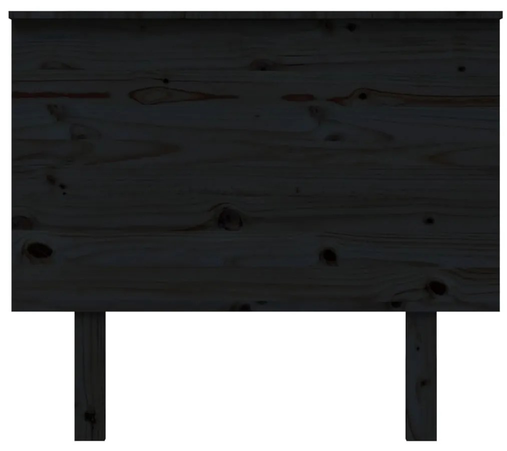 vidaXL Κεφαλάρι Κρεβατιού Μαύρο 94x6x82,5 εκ. από Μασίφ Ξύλο Πεύκου